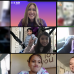 screenshot of zoom class with elementary aged girls learning computer science